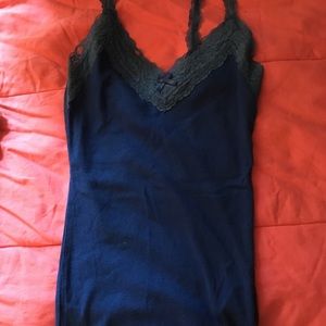 Royal blue,  size M Hollister tank with lace